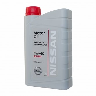 Моторное масло Motor Oil 5W-40 синтетическое 1 л NISSAN / INFINITI Ke90090032 (фото 1)