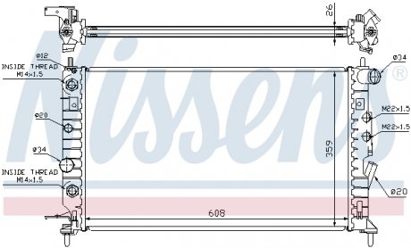 Радіатор охолоджування NISSENS 63078