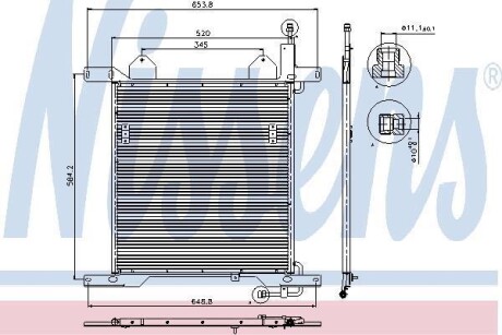 Радиатор кондиционера NISSENS 94342