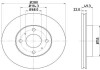 Диск тормозной передний Nissan Almera 1.5, 1.8, 2.2 (00-), Primera 1.6, 1.8, 2.0 (96-02) (ND2023K) NISSHINBO