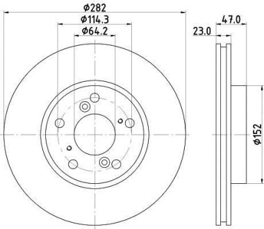 Диск тормозной передний Honda Accord 2.4 (02-08) NISSHINBO ND8027K (фото 1)