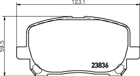 Колодки тормозные дисковые передние Toyota Avensis 2.0, 2.4 (01-11) NISSHINBO NP1009 (фото 1)