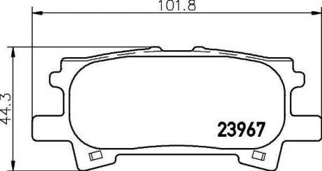 Гальмівні колодки LEXUS/TOYOTA RX/Harrier "R "00-15 NISSHINBO NP1028 (фото 1)