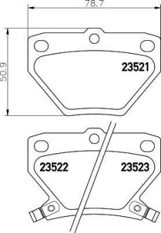 Колодки тормозные дисковые задние Toyota Yaris, Corolla 1.3, 1.4, 1.5, 1.6 (01-05) NISSHINBO NP1032 (фото 1)