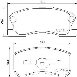 Колодки тормозные дисковые передние Daihatsu Sirion 1.0, 1.3 (99-05) NISSHINBO NP1034