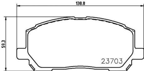 Колодки тормозные дисковые передние Lexus RX 300 3.0 (00-03) NISSHINBO NP1041 (фото 1)