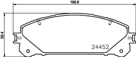 Колодки тормозные дисковые передние Lexus RX 350, 450 (08-), Lexus NX 200t, 300h (14-), RAV-4 2.0 (15-) NISSHINBO NP1109