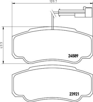 Колодки тормозные дисковые задние Nissan Cabstar (06-13) NISSHINBO NP2089 (фото 1)