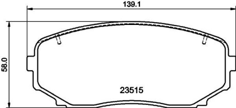 Гальмівні колодки MAZDA CX-7/CX-9 "F "06>> NISSHINBO NP3037SC (фото 1)