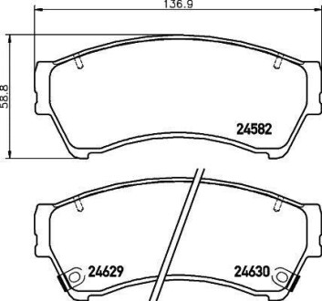 Гальмівні колодки LINCOLN/MAZDA Zephyr/6 "F "04>> NISSHINBO NP5017