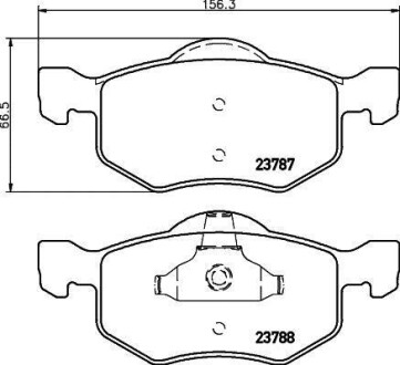 Колодки гальмівні дискові передние Mazda Tribute 2.0, 3.0 (06-08)/Ford KA 1.2, 1.3 (08-) NISSHINBO NP5028