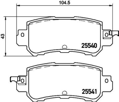 Гальмівні колодки MAZDA CX-3/CX-5 "R "11>> NISSHINBO NP5052 (фото 1)