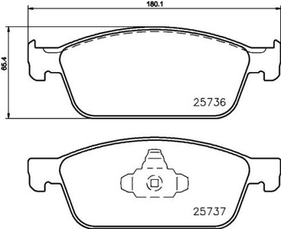 Колодки тормозные дисковые передние Strong Ceramic Ford Kuga II (12-), Ford Focus III (10-) NISSHINBO NP5074SC (фото 1)