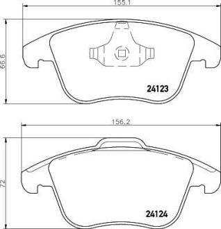 Гальмівні колодки FORD/LAND ROVER/VOLVO Mondeo/Freelander/S60/XC70 "F "06>> NISSHINBO NP5077