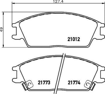 Колодки гальмівні дискові передние Hyundai Accent 1.3, 1.5 (94-00) NISSHINBO NP6000