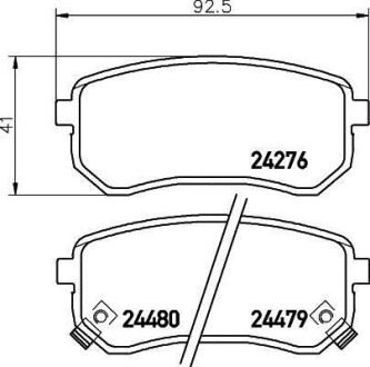 Гальмівні колодки HYUNDAI i10, Kia Picanto Rear NISSHINBO NP6037 (фото 1)