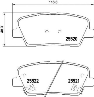 Гальмівні колодки HYUNDAI/KIA Santa Fe/Sorento "R "10>> NISSHINBO NP6083