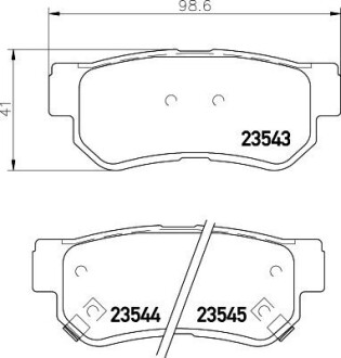 Гальмівні колодки HYUNDAI Sonata V \'\'2,0-3,3 \'\'04-10 NISSHINBO NP6116 (фото 1)