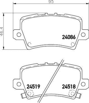 Гальмівні колодки HONDA Civic "R "06-12 NISSHINBO NP8039 (фото 1)