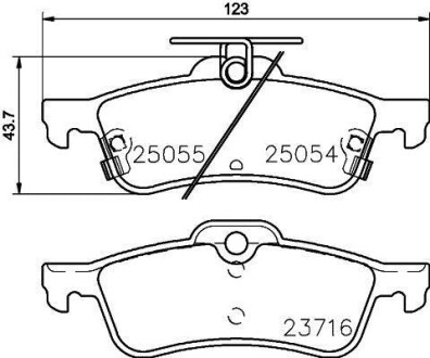 Колодки гальмівні дискові задні Honda Civic IX 1.4, 1.6, 1.8, 2.2 (12-) NISSHINBO NP8041 (фото 1)