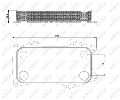 Радиатор масляный 120x37x250mm, 10 ribs DEUTZ NRF 31203 (фото 1)