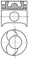 Поршень двигуна NURAL 87-142500-00 (фото 1)