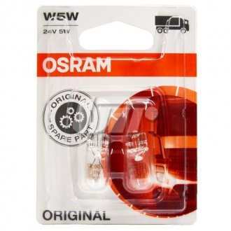 Автолампа (W5W 24V 5W W2,1x9,5d) OSRAM 2845-02B (фото 1)