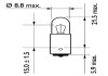 Автолампа T4W 24V 4W BA9S T8,5x24,5 PHILIPS 13929 CP (фото 3)