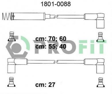 Комплект кабелів високовольтних PROFIT 1801-0088 (фото 1)