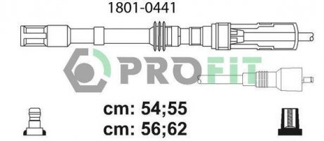 Комплект кабелів високовольтних PROFIT 1801-0441 (фото 1)