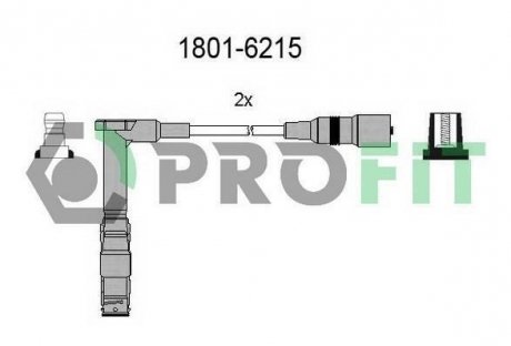 Комплект кабелів високовольтних PROFIT 1801-6215 (фото 1)