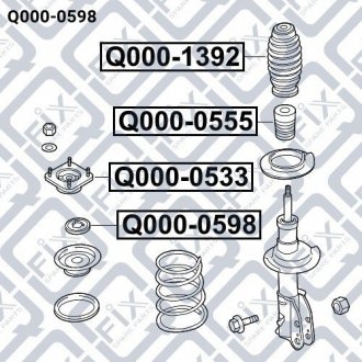 Підшипник опори переднього амортизатора Q-fix Q000-0598