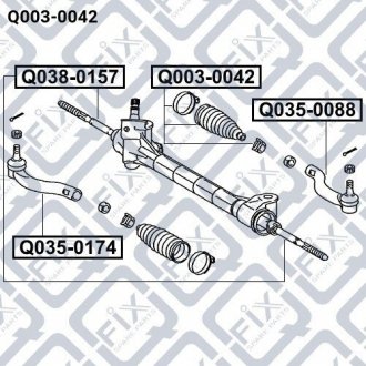 Пильовик рульової рейки Q-fix Q003-0042