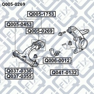 САЙЛЕНТБЛОК ЗАДН ПЕРЕДН РЫЧАГА Q-fix Q0050269