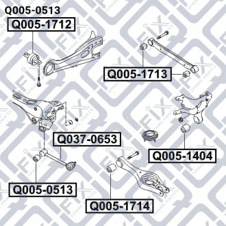 Сайлентблок задньої тяги Q-fix Q0050513