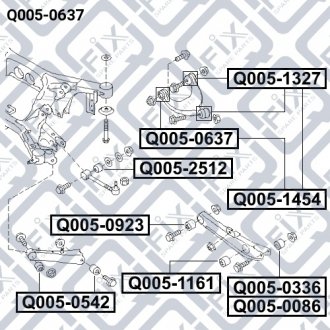 Сайлентблок заднього верхнього важеля Q-fix Q0050637