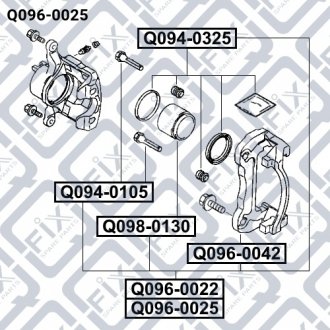 Супорт гальмівний передній лівий Q-fix Q096-0025 (фото 1)