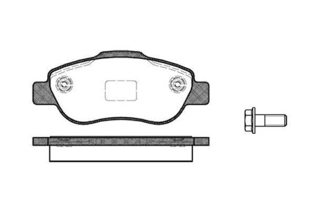 Тормозные колодки перед Fiat Panda 03-12 REMSA 1100.00 (фото 1)