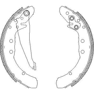 AUDI Колодки гальмівні барабанні AUDI 80,100,5E,PASSAT 89- REMSA 4397.00 (фото 1)