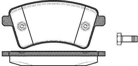 Комплект тормозних колодок, дисковий тормоз ROADHOUSE 21351.00 (фото 1)