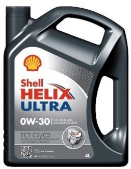 Моторное масло Helix Ultra ECT С2/С3 0W-30 синтетическое 4 л SHELL 550042353 (фото 1)