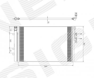 Радіатор кондиціонера BMW X3 (F25), 03.14 - 17 Signeda RC940226 (фото 1)