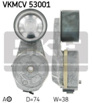 Ролик с натяжителем APV1054 D=74, W=38 SKF VKMCV 53001