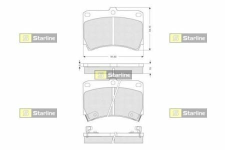 Гальмівні колодки дискові STARLINE BD S063 (фото 1)