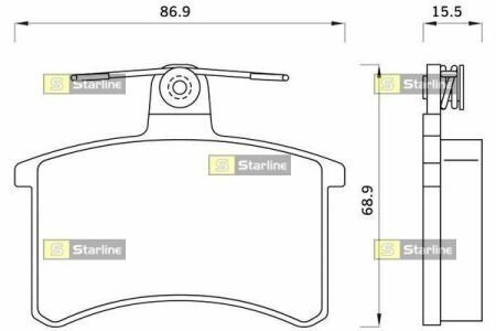 Гальмівні колодки дискові STARLINE BD S078 (фото 1)