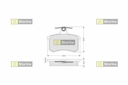 Гальмівні колодки дискові STARLINE BD S080 (фото 1)