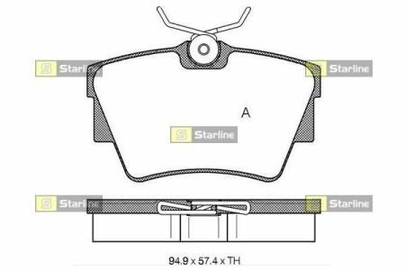 Гальмівні колодки дискові STARLINE BD S136 (фото 1)