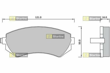 Гальмівні колодки дискові STARLINE BD S392 (фото 1)