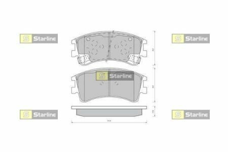 Гальмівні колодки дискові STARLINE BD S431