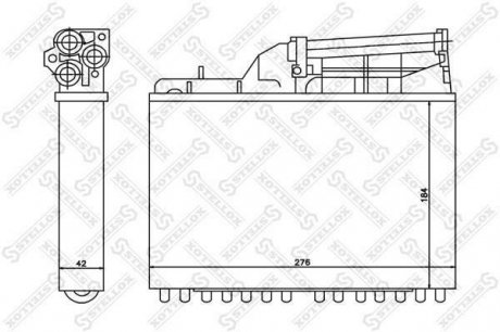 10-35041-SX STELLOX Радиатор печки / BMW E34 1.8-4.0/2.5TD 88-97